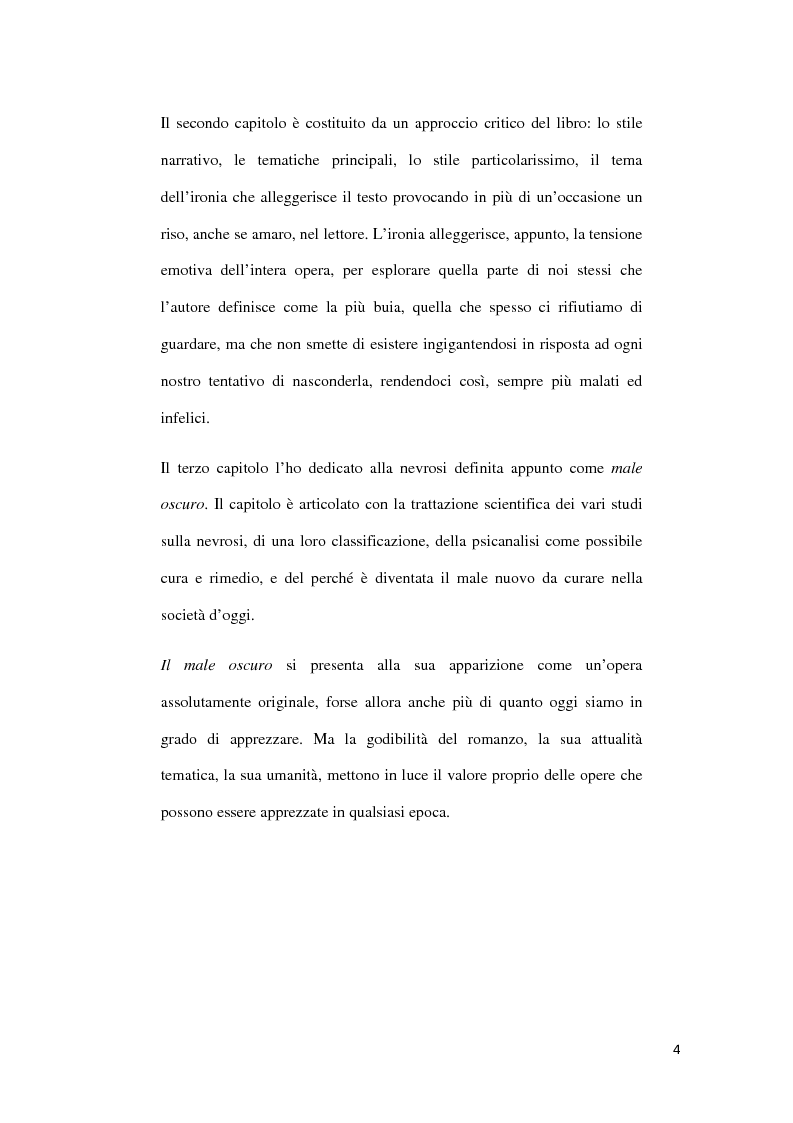 Anteprima della tesi: ''Il Male Oscuro'' di Giuseppe Berto, Pagina 4