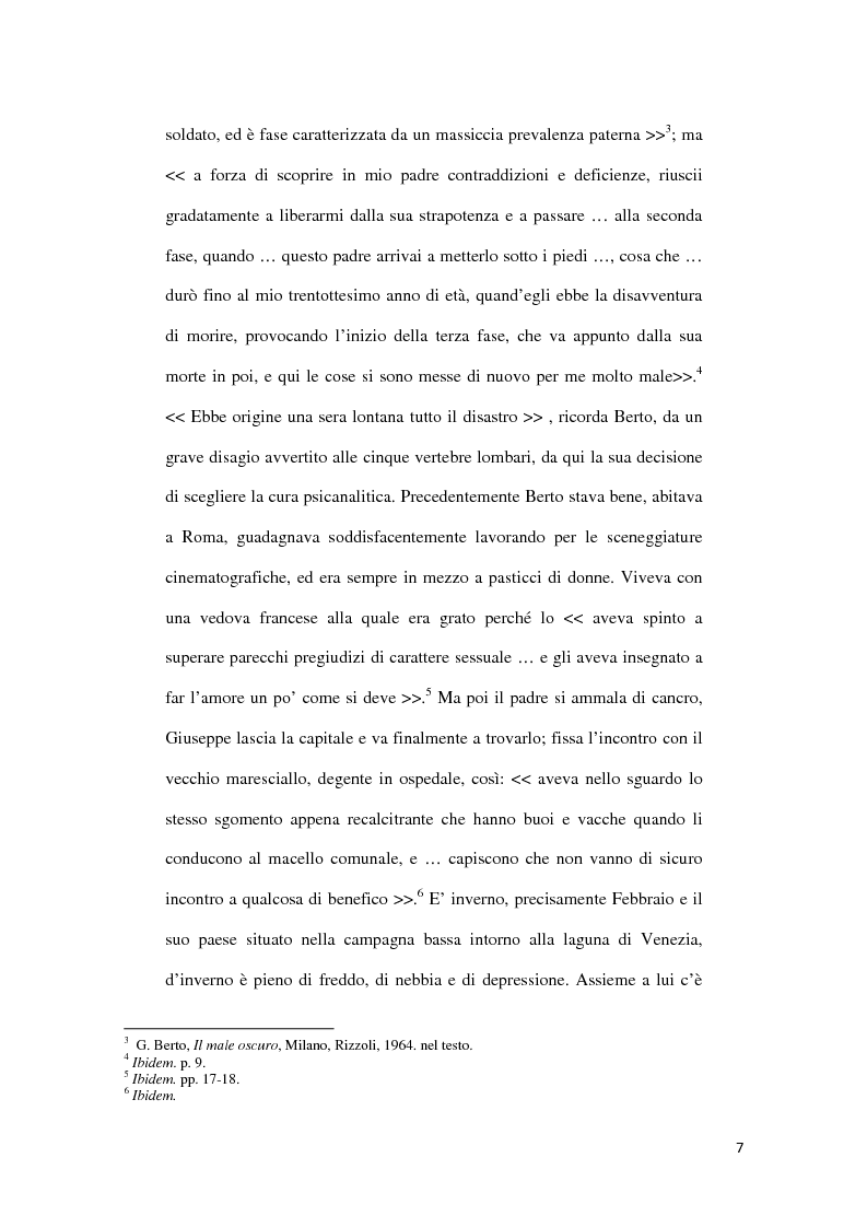 Anteprima della tesi: ''Il Male Oscuro'' di Giuseppe Berto, Pagina 7