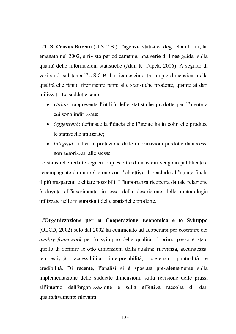 Anteprima della tesi: La gestione della Qualità nella produzione delle statistiche ufficiali, Pagina 5
