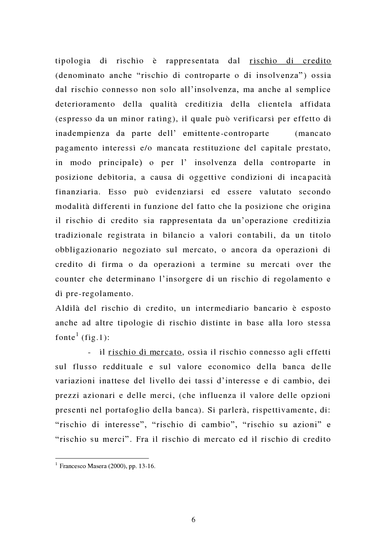 Anteprima della tesi: Alcune tipologie di derivati creditizi per la gestione del rischio di credito, Pagina 2
