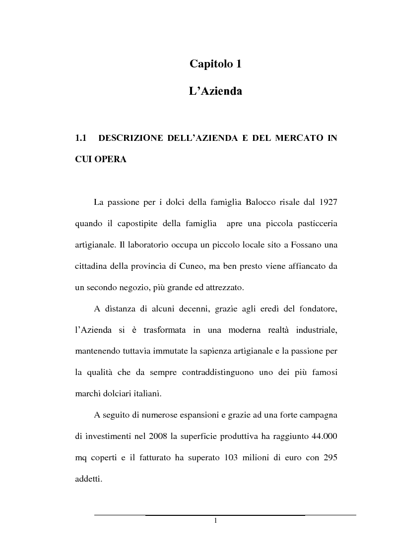 Anteprima della tesi: Impatto dei volumi di vendita sulla distribuzione aziendale: il caso Balocco S.p.A., Pagina 4
