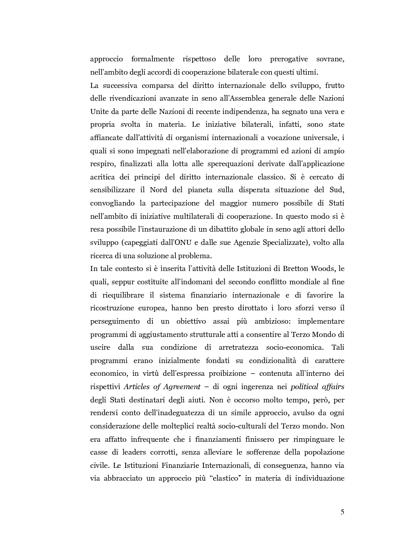 Anteprima della tesi: Nuove prospettive in materia di diritto dello sviluppo in Africa: le clausole di condizionalità politica nella prassi delle IFIs e dell’UE a confronto, Pagina 2