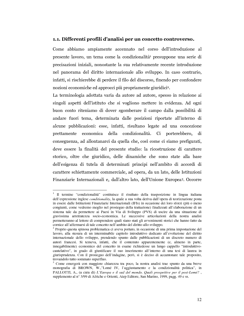 Anteprima della tesi: Nuove prospettive in materia di diritto dello sviluppo in Africa: le clausole di condizionalità politica nella prassi delle IFIs e dell’UE a confronto, Pagina 9