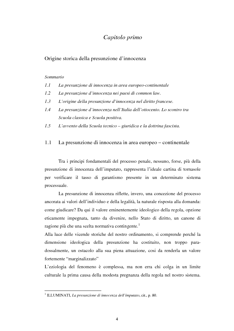 Anteprima della tesi: La presunzione di innocenza, Pagina 5