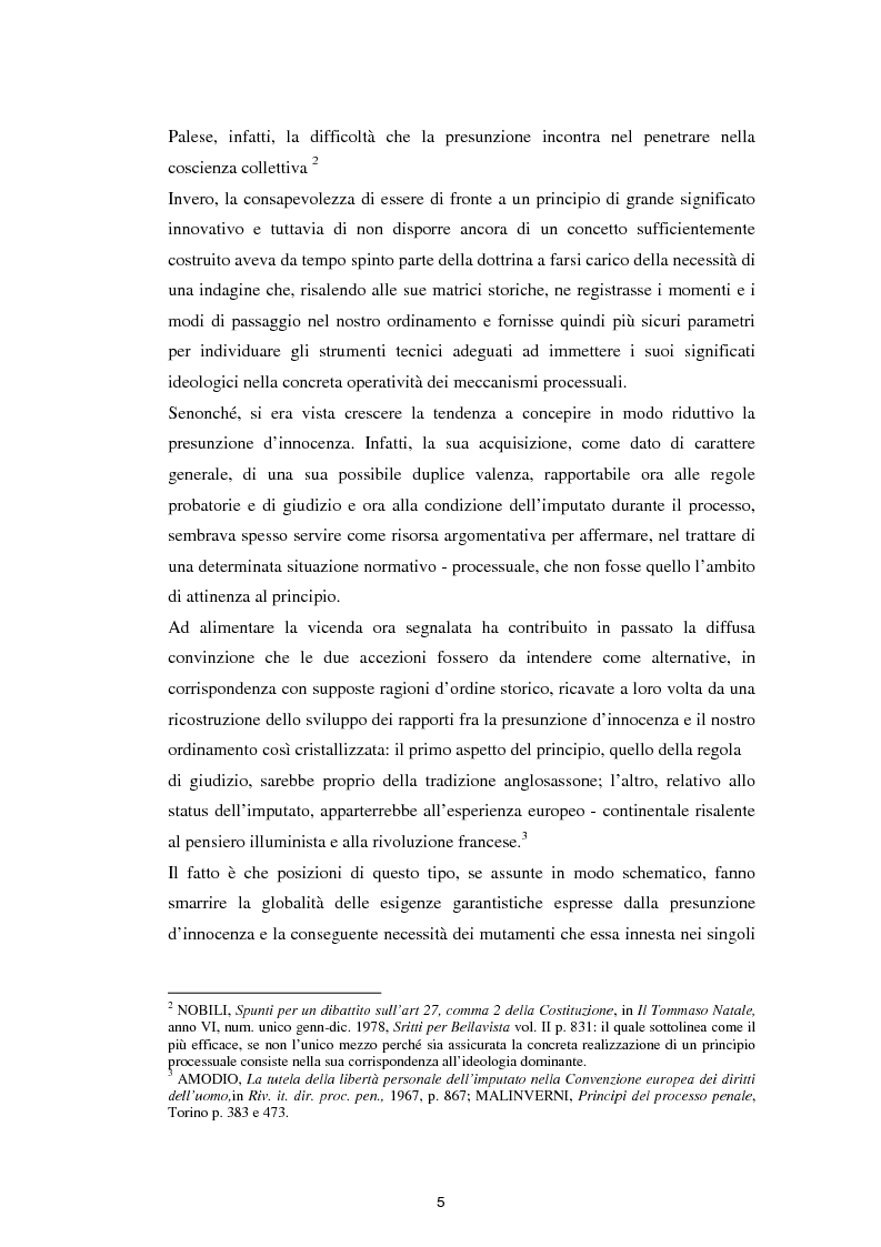 Anteprima della tesi: La presunzione di innocenza, Pagina 6