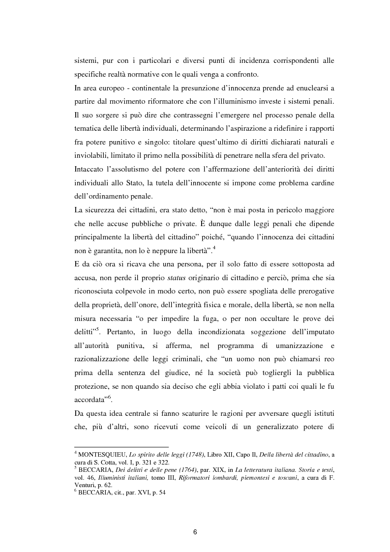 Anteprima della tesi: La presunzione di innocenza, Pagina 7