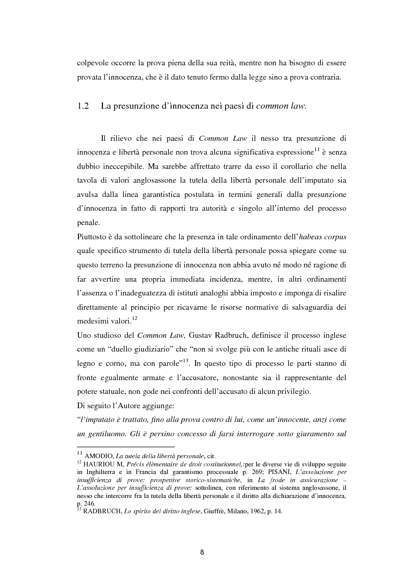 Anteprima della tesi: La presunzione di innocenza, Pagina 9