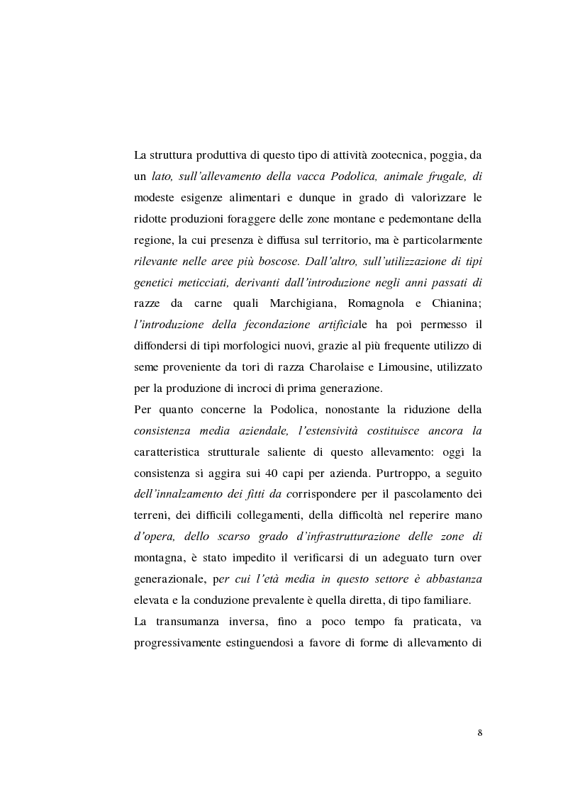 Anteprima della tesi: Sostenibilità zootecnica in ordinamenti produttivi del Mezzogiorno continentale: Podolica e Marchigiana, Pagina 3