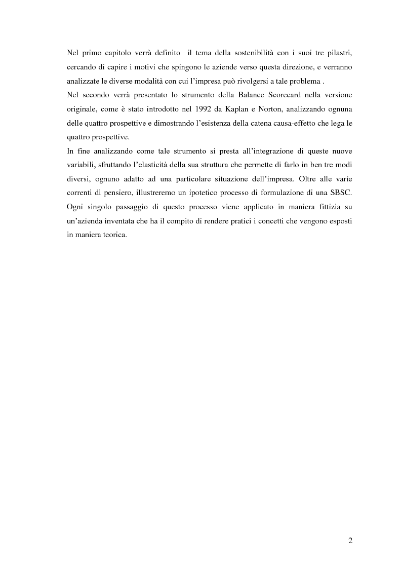Anteprima della tesi: Balance scorecard sostenibile, Pagina 2