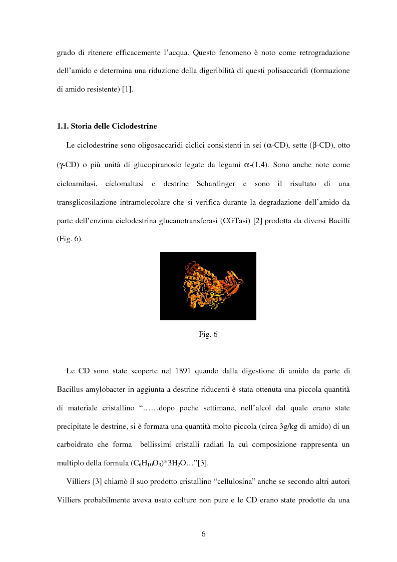 Anteprima della tesi: Le ciclodestrine nella chimica degli alimenti, Pagina 4