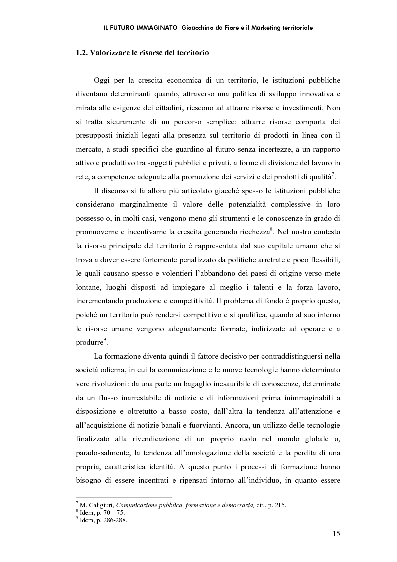 Anteprima della tesi: Il futuro immaginato - Gioacchino da Fiore e il marketing territoriale, Pagina 11