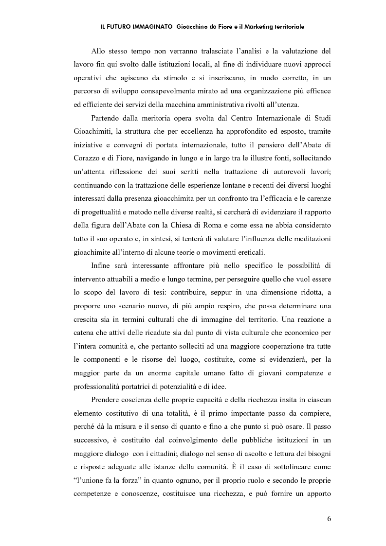 Anteprima della tesi: Il futuro immaginato - Gioacchino da Fiore e il marketing territoriale, Pagina 2