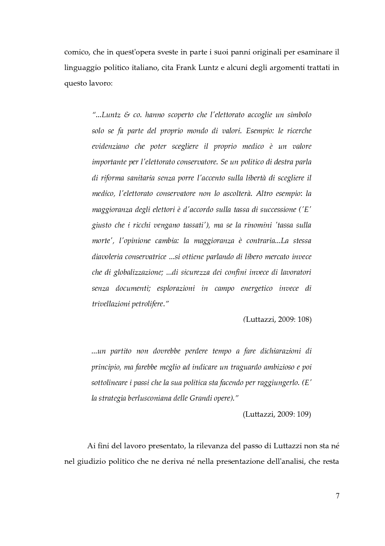 Anteprima della tesi: Il pensiero conservatore e le tecniche comunicative di Frank Luntz. Gli effetti sul linguaggio delle politiche italiane e statunitense. Un'analisi corpus-based., Pagina 3