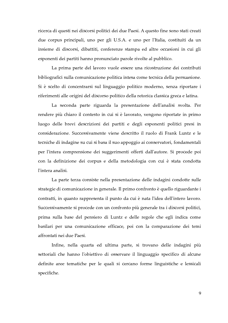 Anteprima della tesi: Il pensiero conservatore e le tecniche comunicative di Frank Luntz. Gli effetti sul linguaggio delle politiche italiane e statunitense. Un'analisi corpus-based., Pagina 5