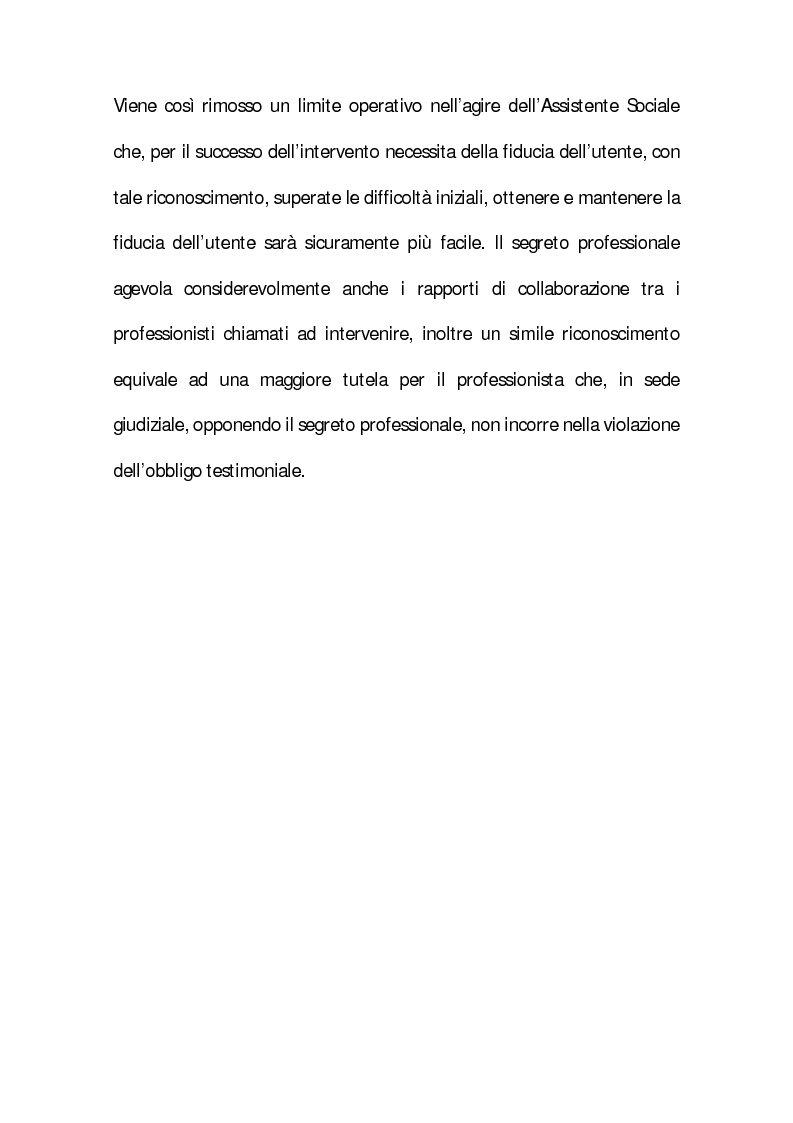 Anteprima della tesi: Il segreto professionale: profili penalistici, Pagina 4