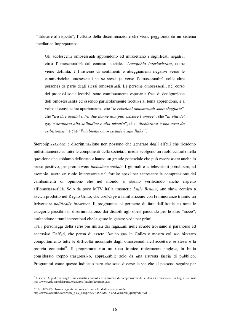 Anteprima della tesi: ''Il vizietto delle piume di struzzo'' - Vecchi stereotipi e nuovi omosessuali nelle rappresentazioni di cinema e televisione, Pagina 6