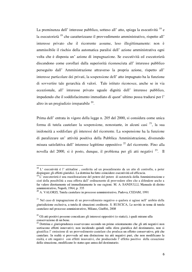 Anteprima della tesi: La tutela cautelare nel giudizio amministrativo, Pagina 11