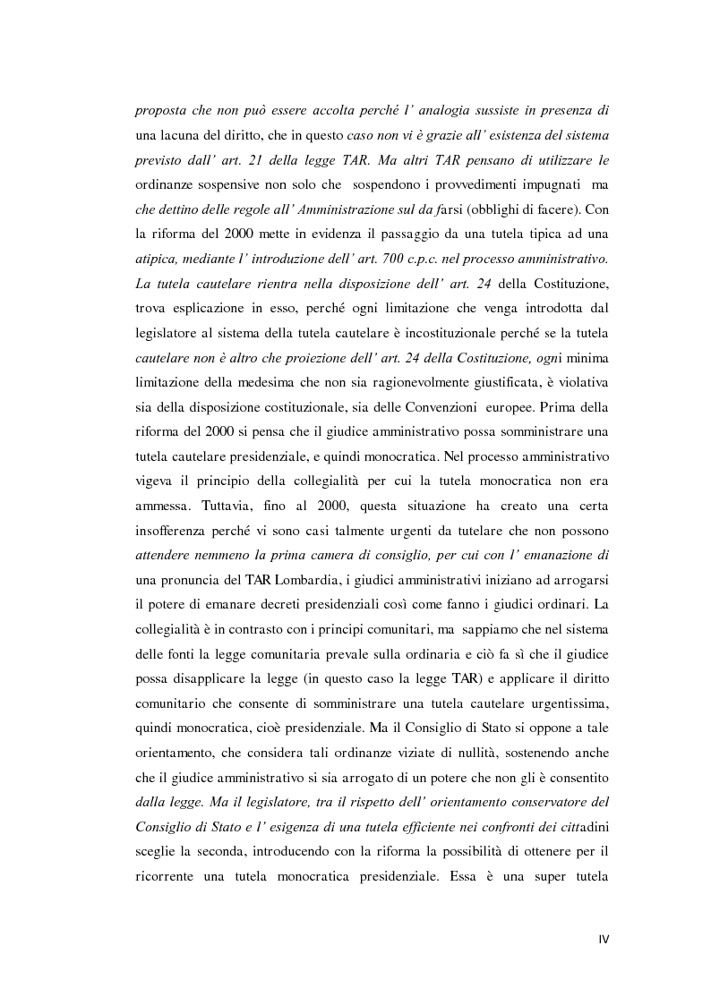 Anteprima della tesi: La tutela cautelare nel giudizio amministrativo, Pagina 2