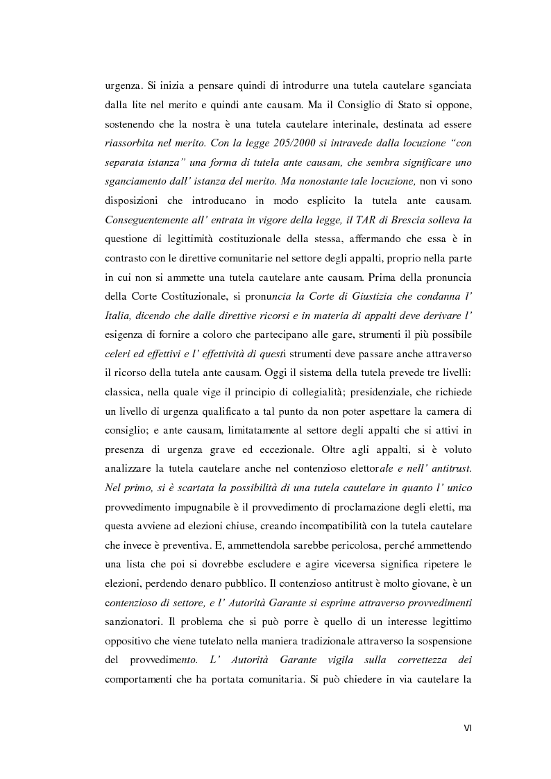 Anteprima della tesi: La tutela cautelare nel giudizio amministrativo, Pagina 4
