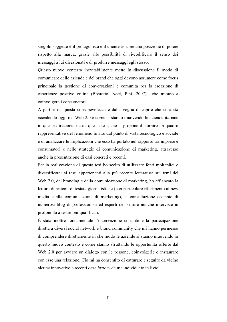 Anteprima della tesi: La comunicazione del brand nell'era del Web 2.0, Pagina 2