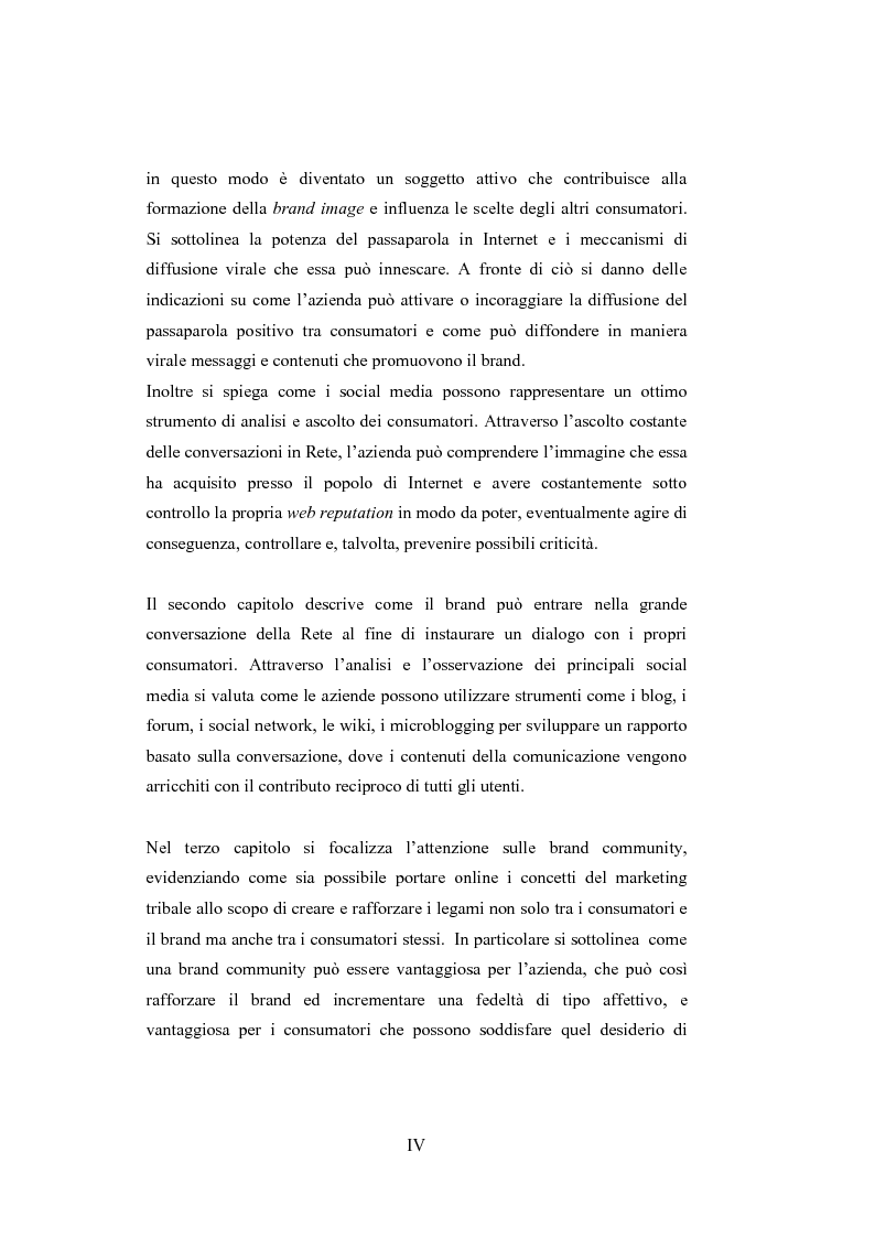 Anteprima della tesi: La comunicazione del brand nell'era del Web 2.0, Pagina 4