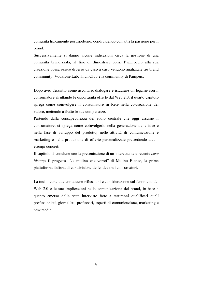 Anteprima della tesi: La comunicazione del brand nell'era del Web 2.0, Pagina 5