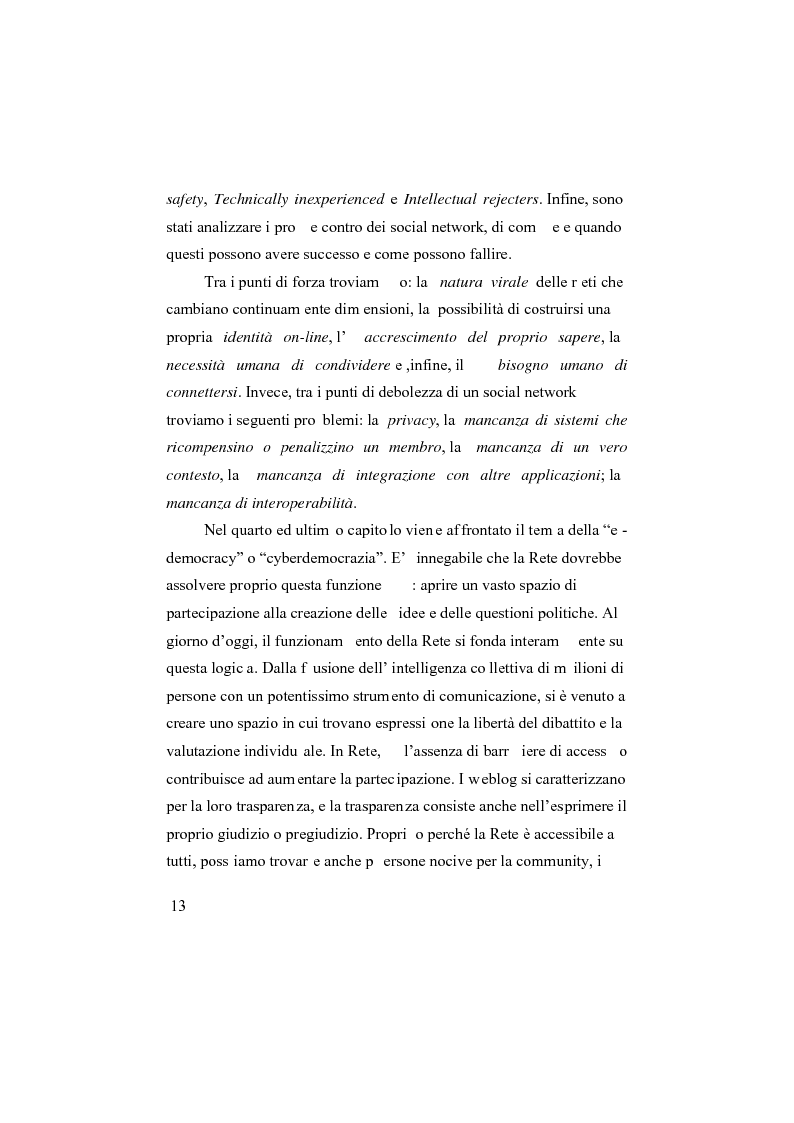 Anteprima della tesi: I social network, Pagina 8