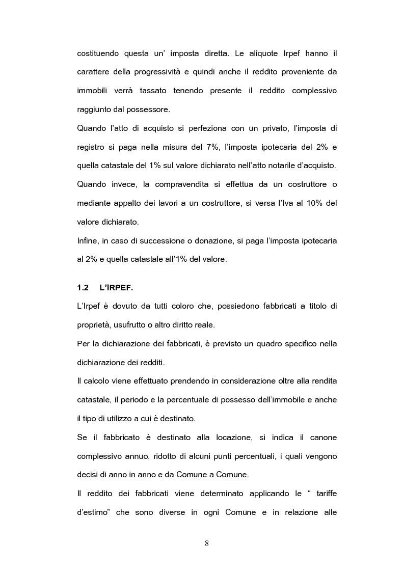 Anteprima della tesi: Le Agevolazioni Tributarie per l’Acquisto della Prima Abitazione, Pagina 3