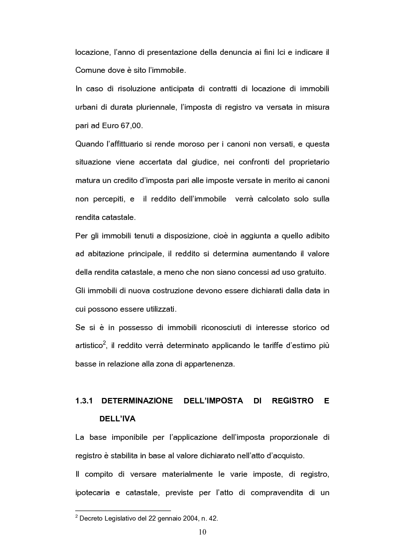 Anteprima della tesi: Le Agevolazioni Tributarie per l’Acquisto della Prima Abitazione, Pagina 5