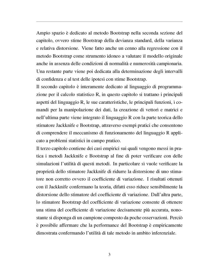 Anteprima della tesi: I metodi Jackknife e Bootstrap: teorie e applicazioni, Pagina 5
