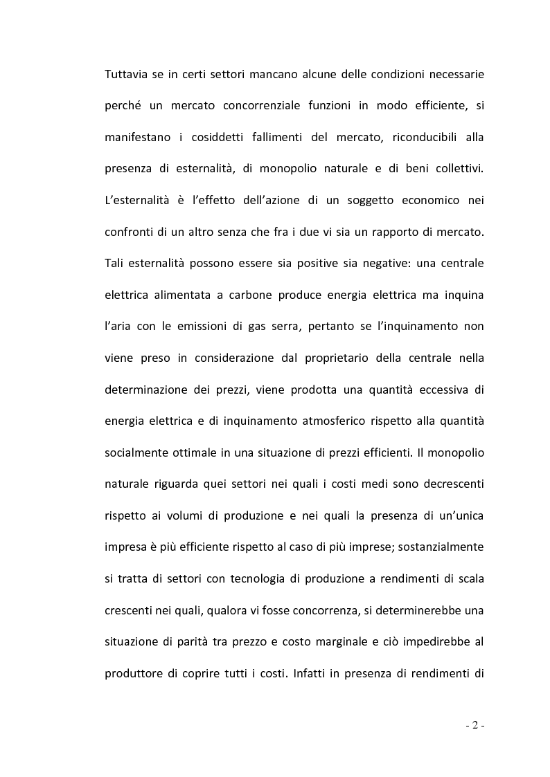 Anteprima della tesi: La regolamentazione del settore ferroviario: dal monopolio naturale alla concorrenza, Pagina 2