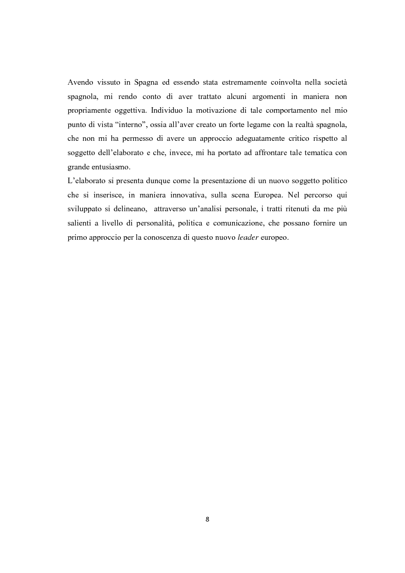Anteprima della tesi: Jose Luis Rodriguez Zapatero: politica e comunicazione nelle elezioni del 2004, Pagina 3
