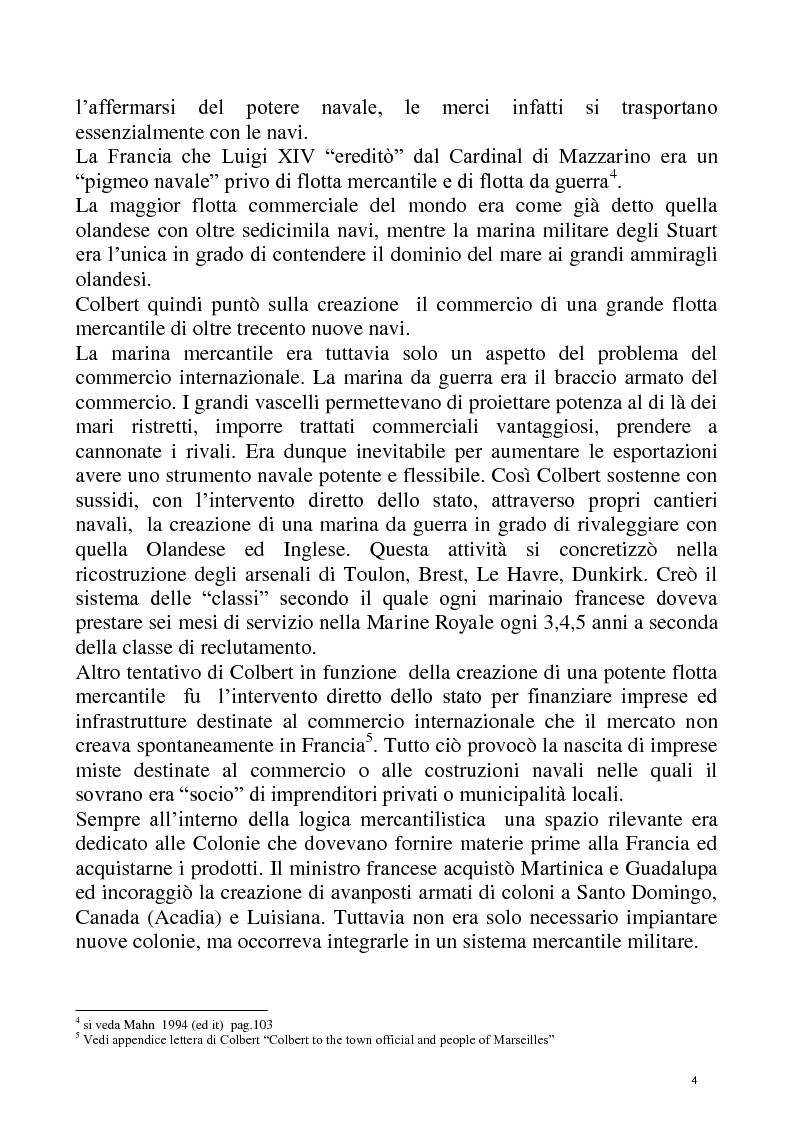 Anteprima della tesi: Economia e Potere navale agli inizi del XVIII secolo, Pagina 4