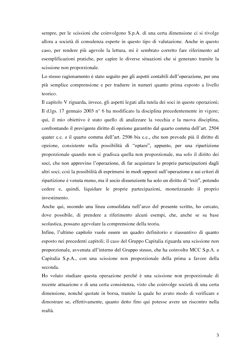 Anteprima della tesi: La scissione non proporzionale di società, Pagina 3