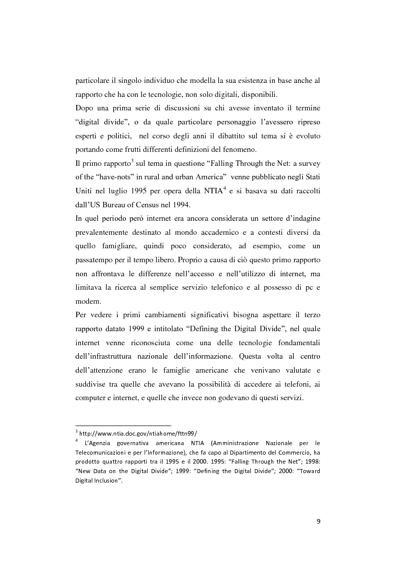 Anteprima della tesi: Digital divide: per un approccio critico, Pagina 5