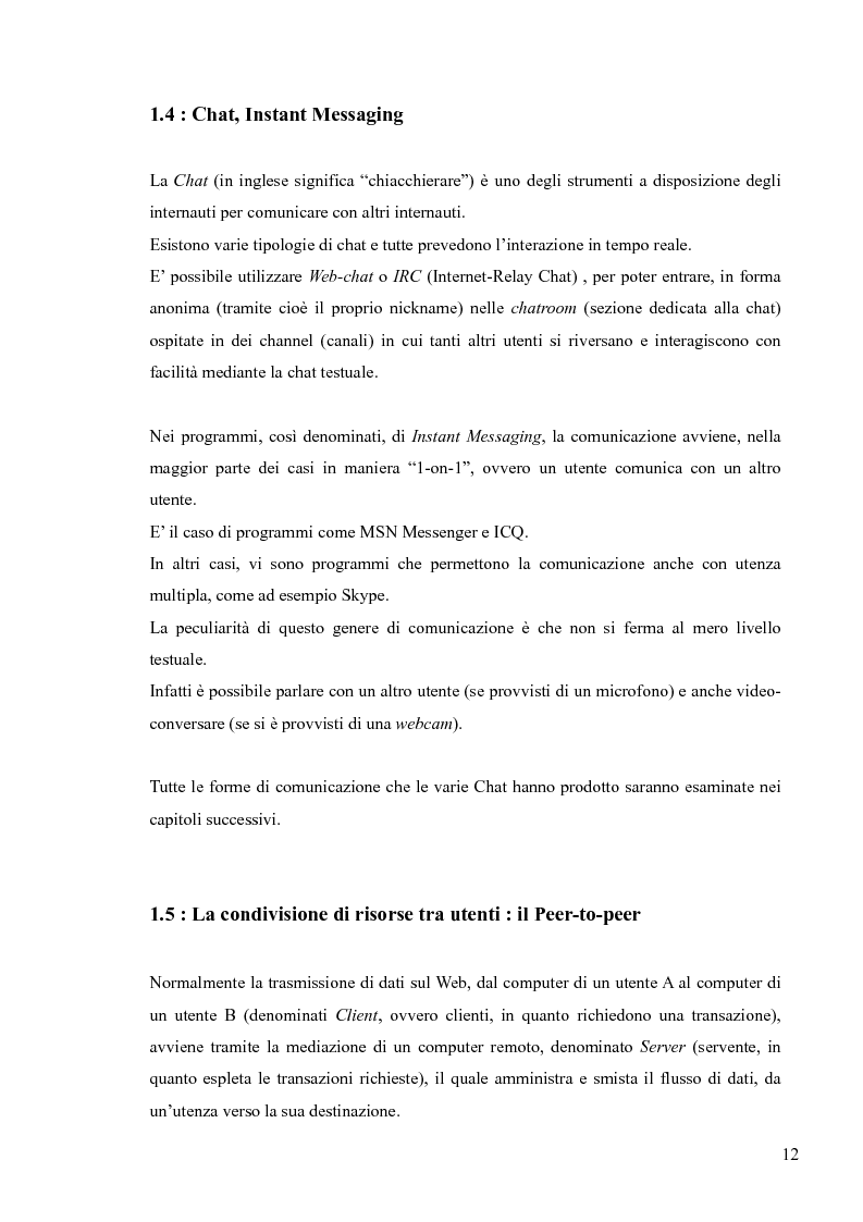 Anteprima della tesi: Lingua, linguaggio ed interazione sociale nel World Wide Web, Pagina 8