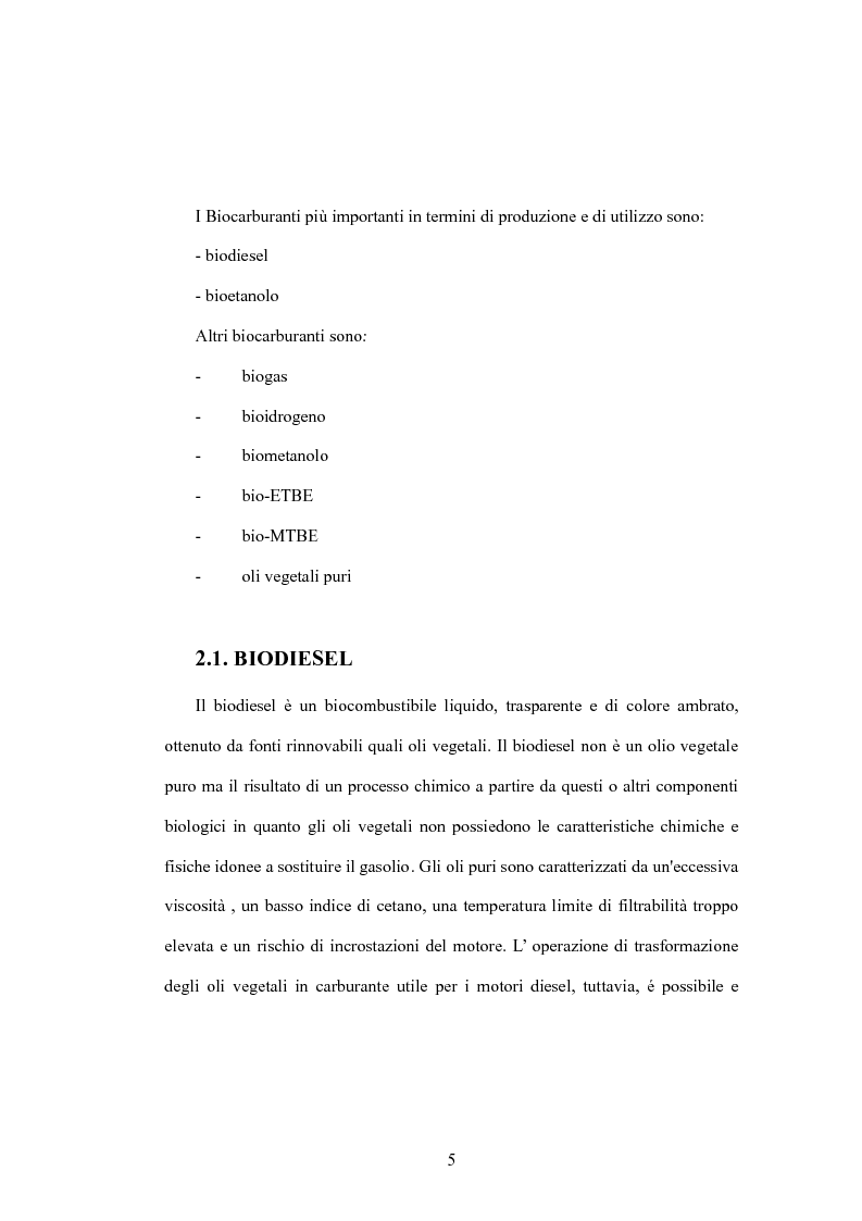 Anteprima della tesi: I biocarburanti, Pagina 5