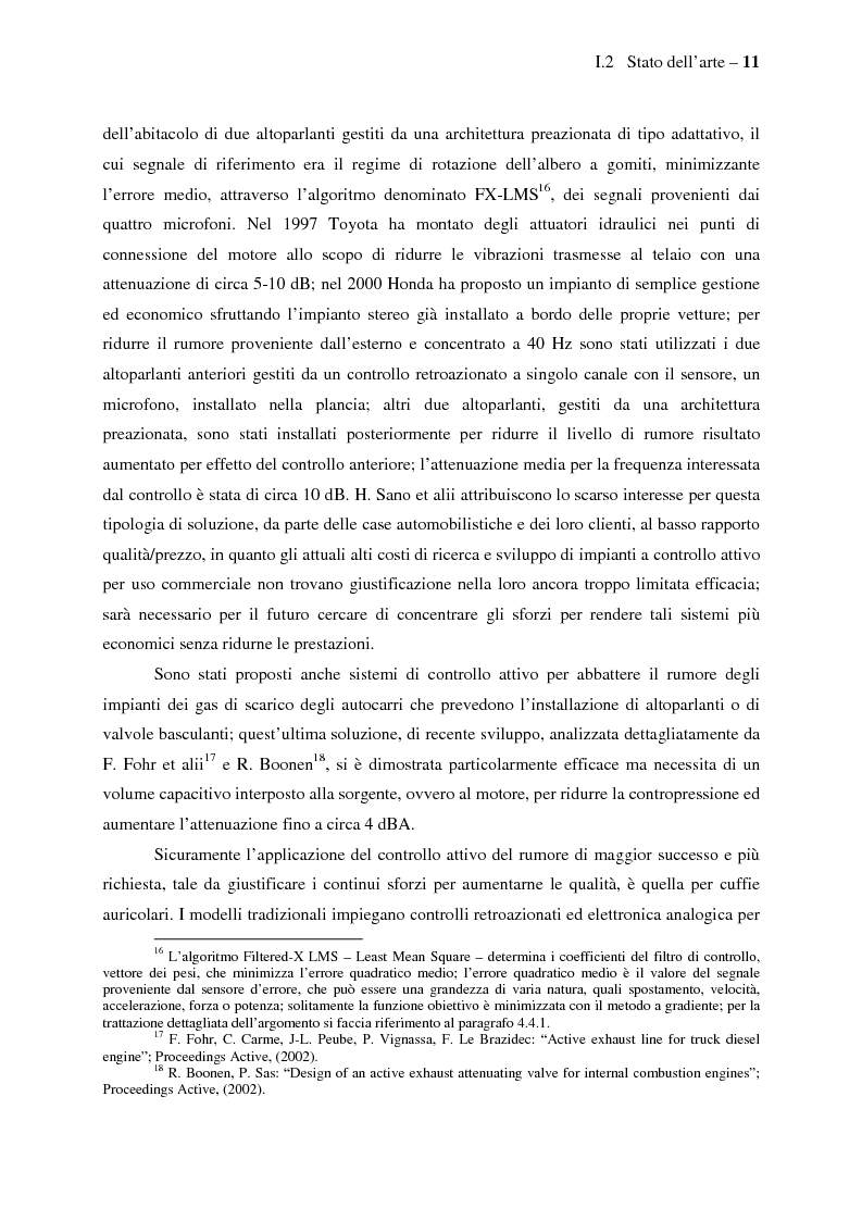 Anteprima della tesi: Il controllo attivo del rumore e delle vibrazioni a bordo delle navi - Stato dell'arte e prospettive future, Pagina 11
