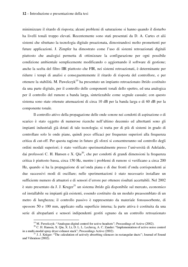 Anteprima della tesi: Il controllo attivo del rumore e delle vibrazioni a bordo delle navi - Stato dell'arte e prospettive future, Pagina 12