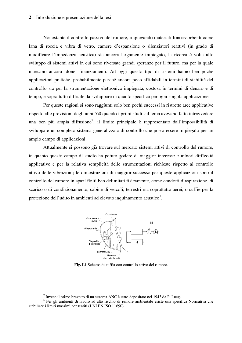 Anteprima della tesi: Il controllo attivo del rumore e delle vibrazioni a bordo delle navi - Stato dell'arte e prospettive future, Pagina 2