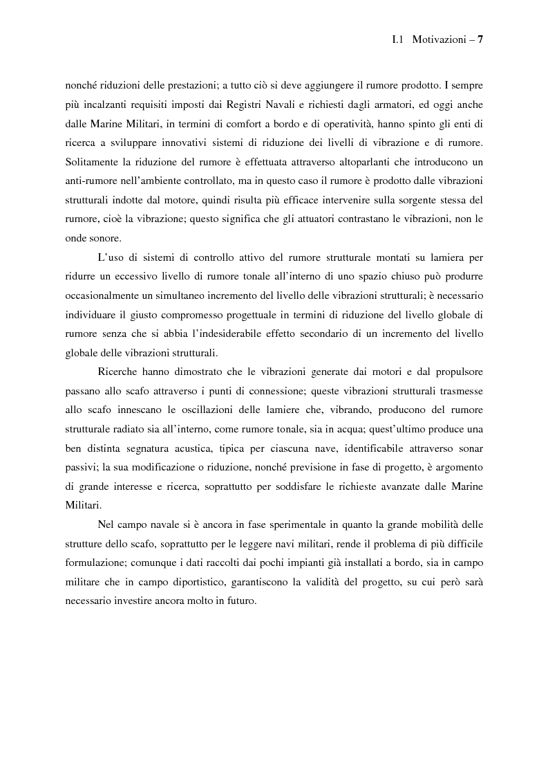 Anteprima della tesi: Il controllo attivo del rumore e delle vibrazioni a bordo delle navi - Stato dell'arte e prospettive future, Pagina 7