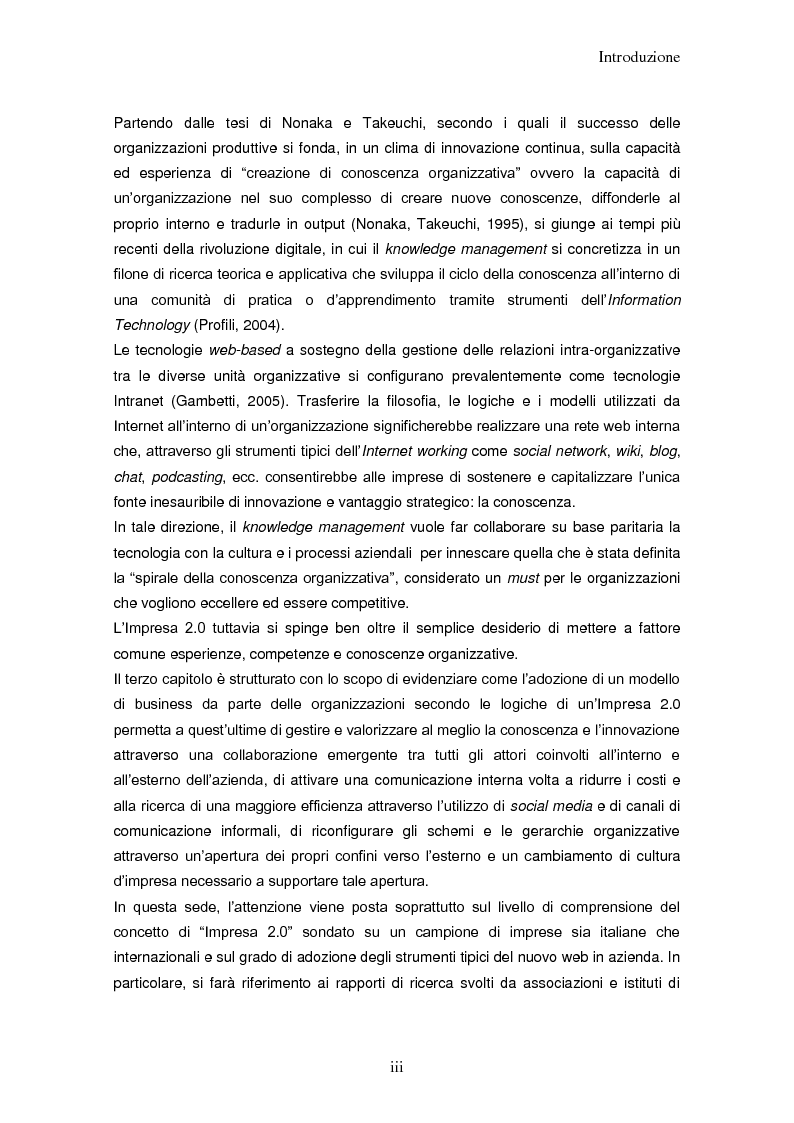 Anteprima della tesi: Impresa 2.0: nuovi paradigmi per organizzazione, innovazione e comunicazione digitale, Pagina 3