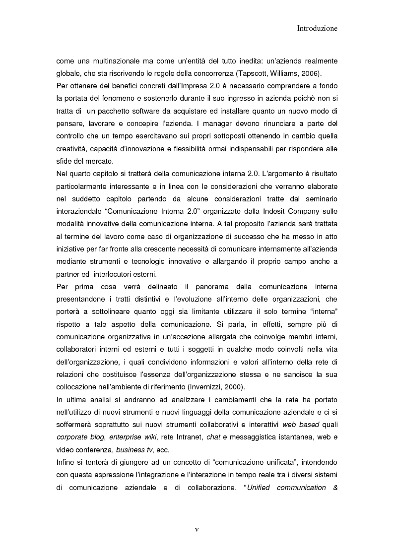 Anteprima della tesi: Impresa 2.0: nuovi paradigmi per organizzazione, innovazione e comunicazione digitale, Pagina 5