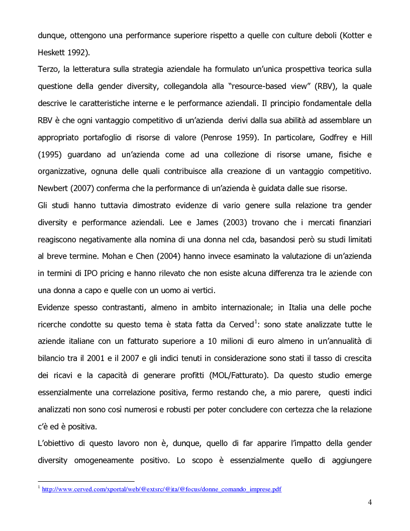 Anteprima della tesi: Gender diversity e performance aziendali, Pagina 2