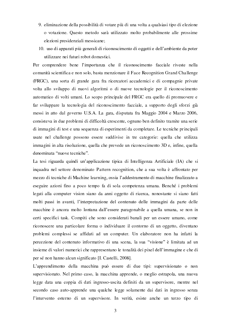 Anteprima della tesi: Analisi comparativa di tecniche di rappresentazione per il riconoscimento automatico di volti, Pagina 3