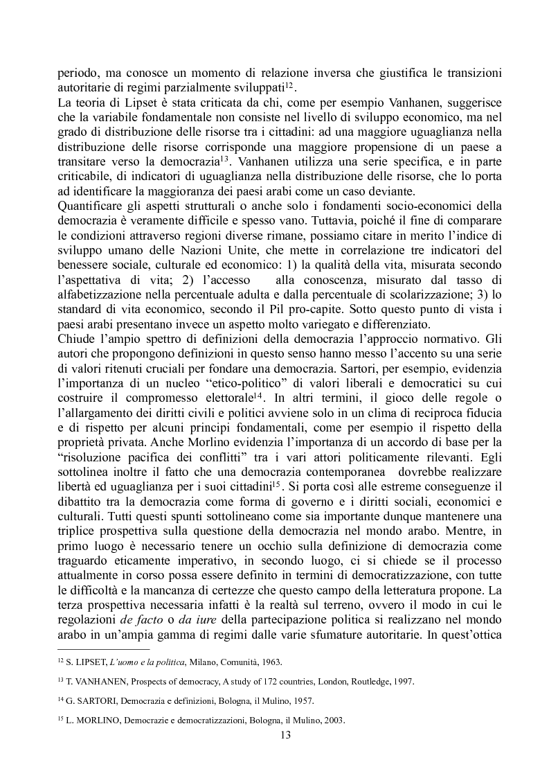 Anteprima della tesi: Prospettive di democratizzazione: i paesi del Maghreb, Pagina 9