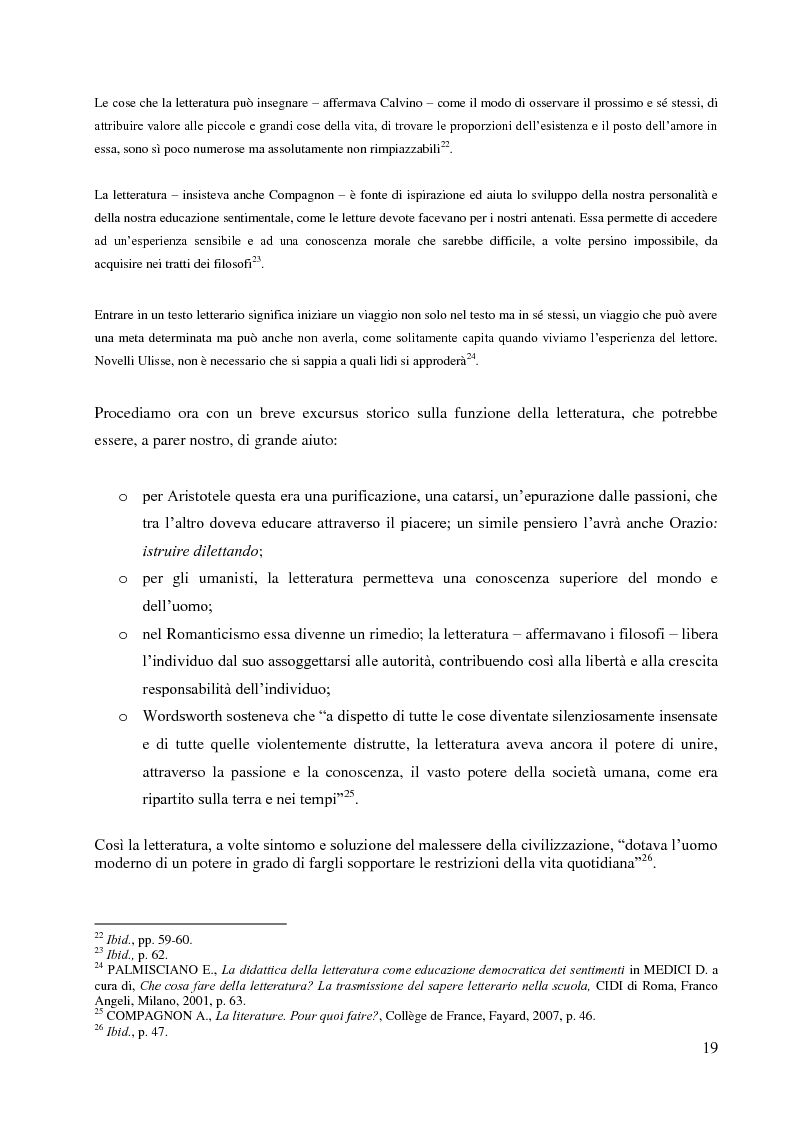 Anteprima della tesi: La didattica della letteratura in una classe di Italiano L2, Pagina 11