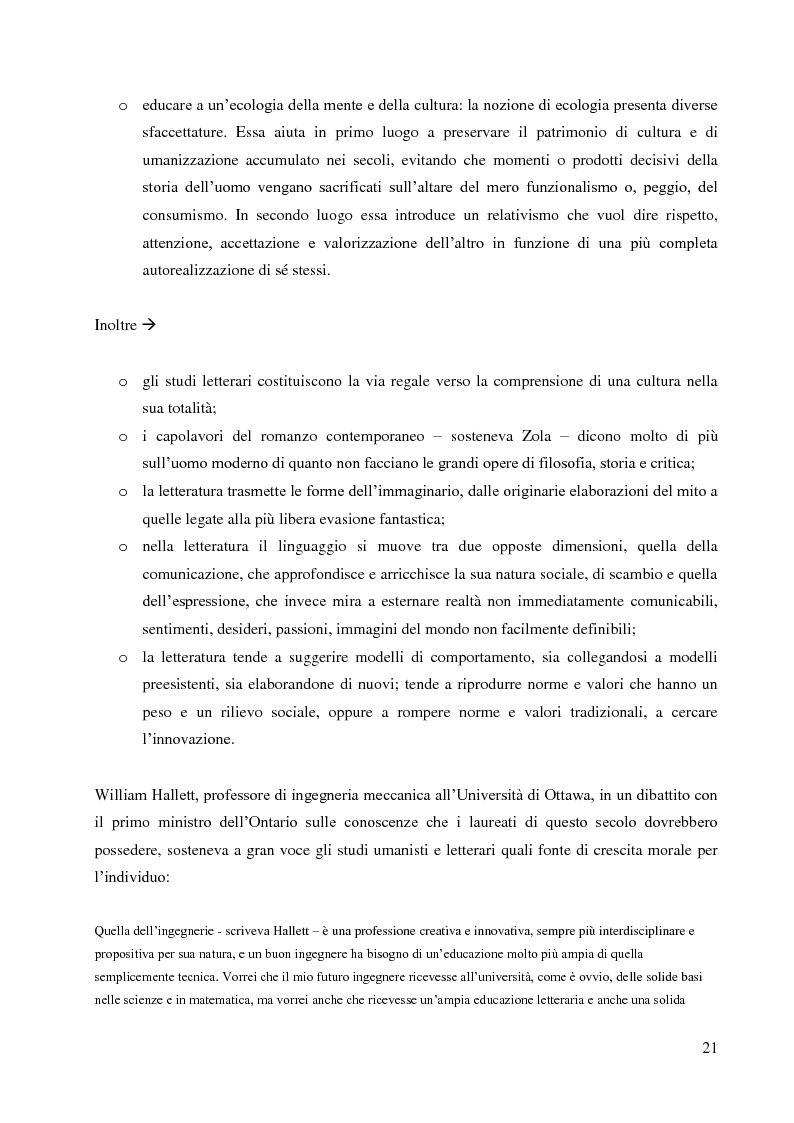 Anteprima della tesi: La didattica della letteratura in una classe di Italiano L2, Pagina 13