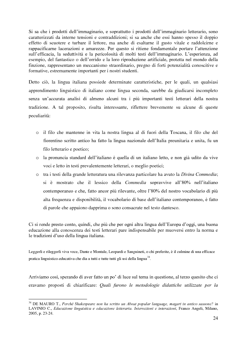 Anteprima della tesi: La didattica della letteratura in una classe di Italiano L2, Pagina 16