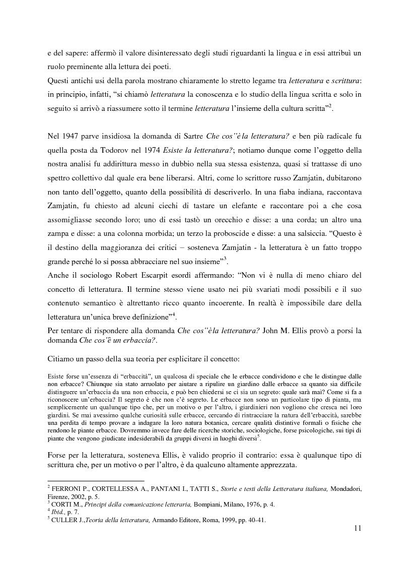 Anteprima della tesi: La didattica della letteratura in una classe di Italiano L2, Pagina 3